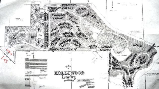 Map of the Historic Hollywood Cemetery